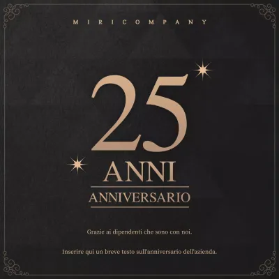 Un semplice anniversario aziendale in nero e oro