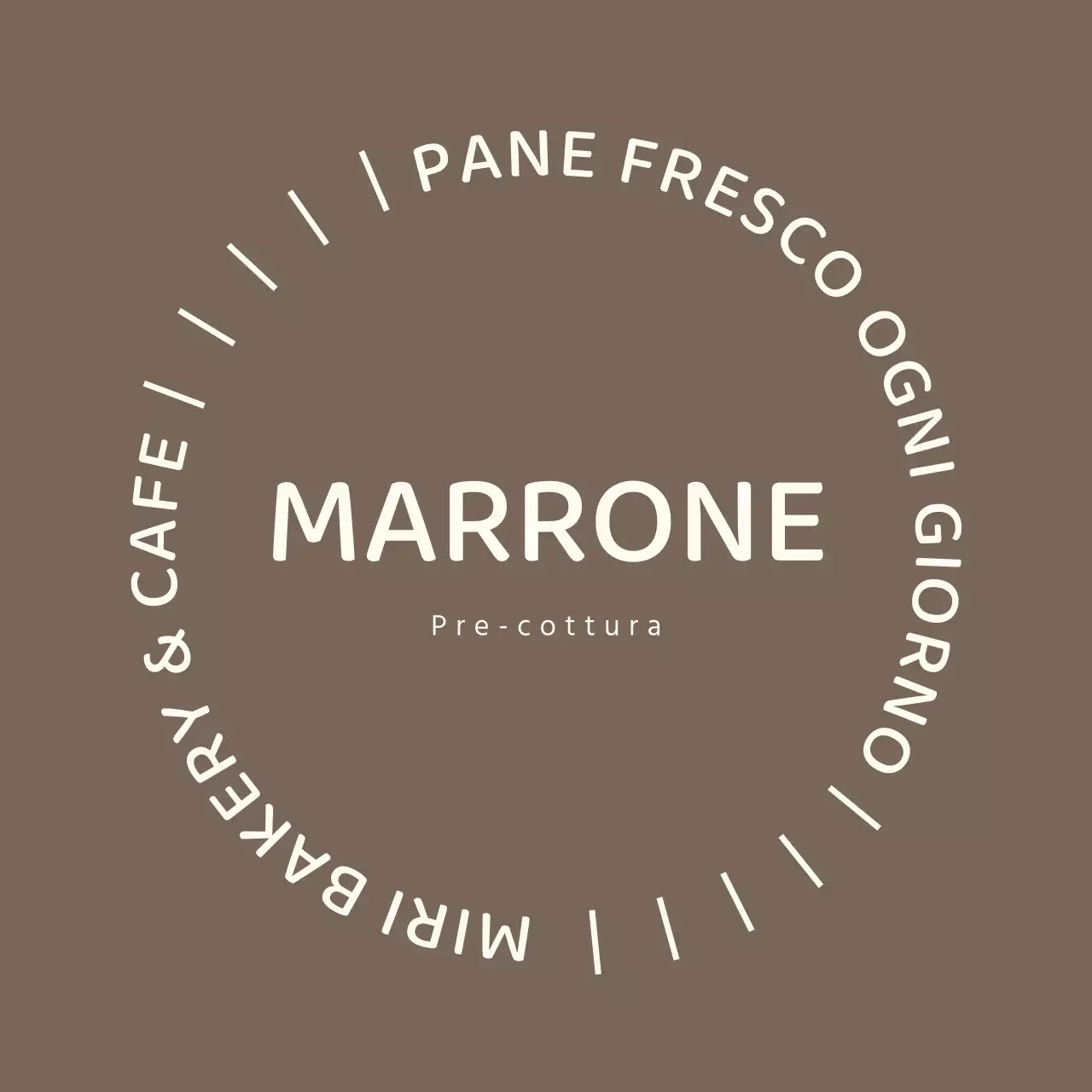 Adesivo marrone per panificio moderno