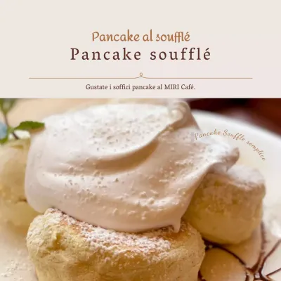 Una carta dei dessert soufflé avorio e sentimentale