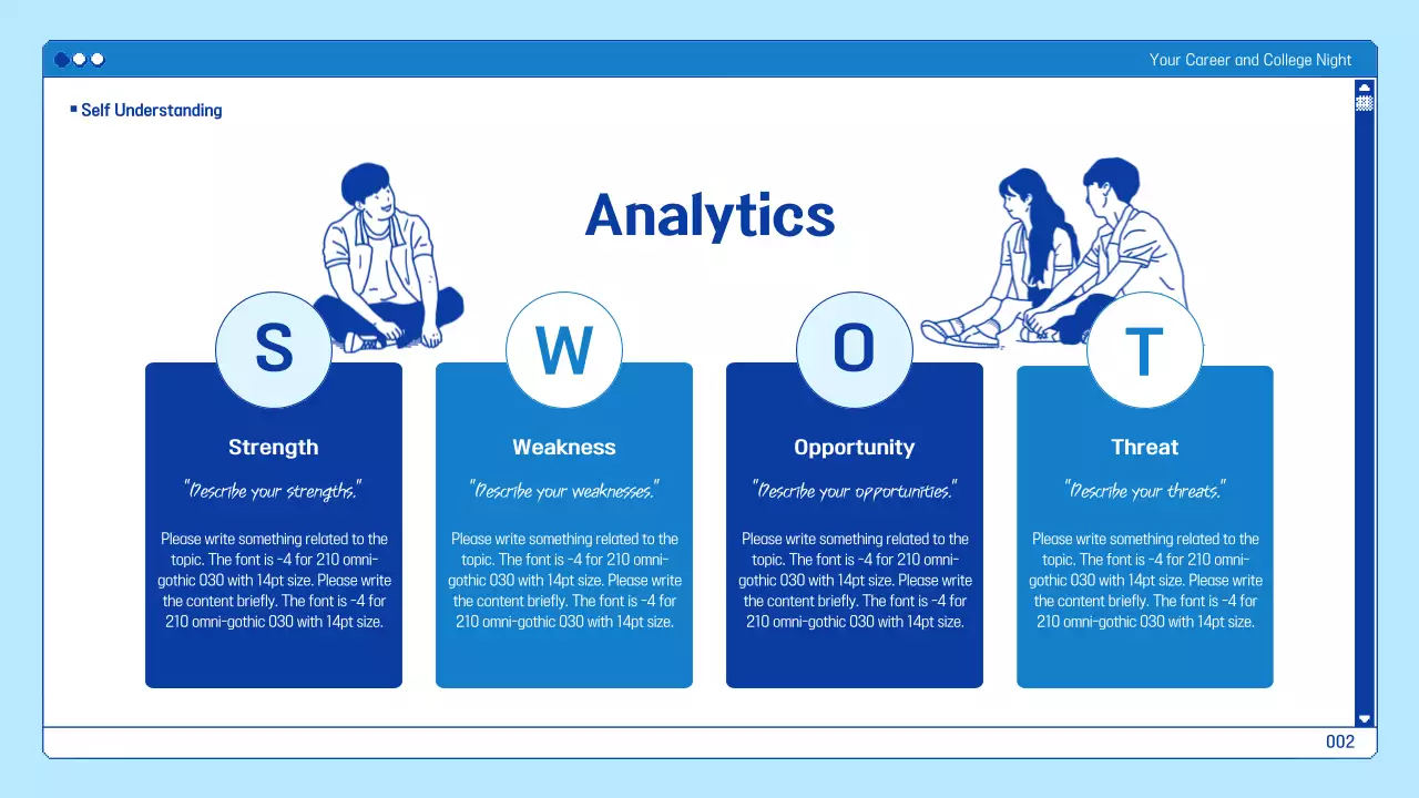 University presentations in a blue browser theme