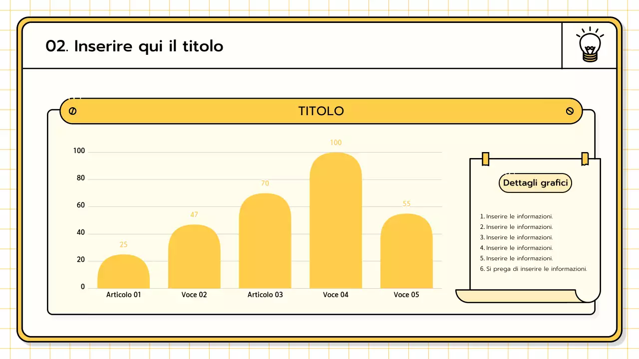 Un kit di presentazione di base nei colori giallo, verde lime e blu.