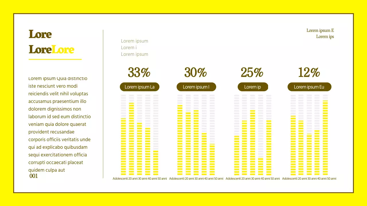Giallo concetto pulito grafico a barre design