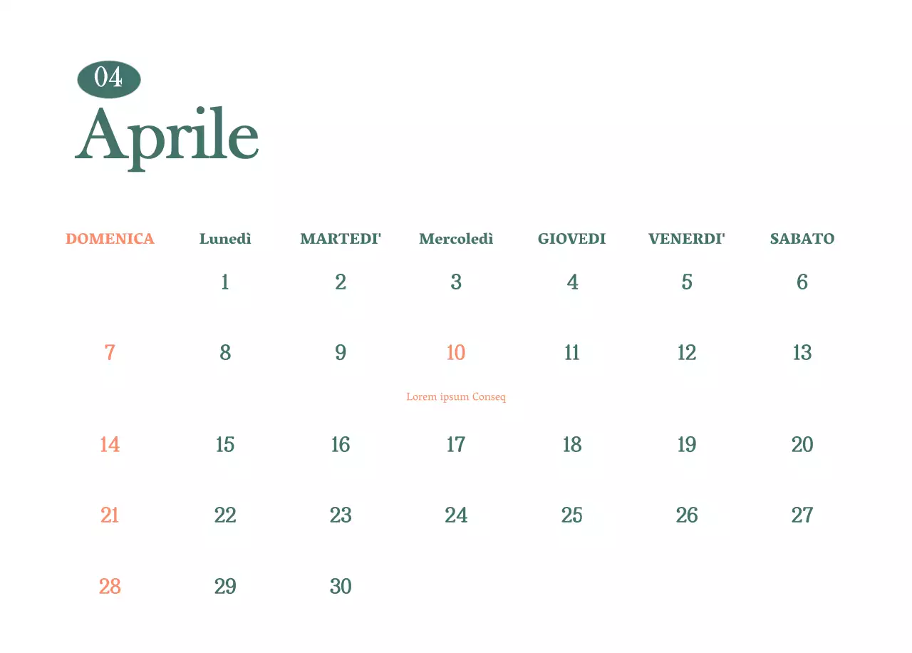 Calendario dei bar con i consigli per le bevande del mese