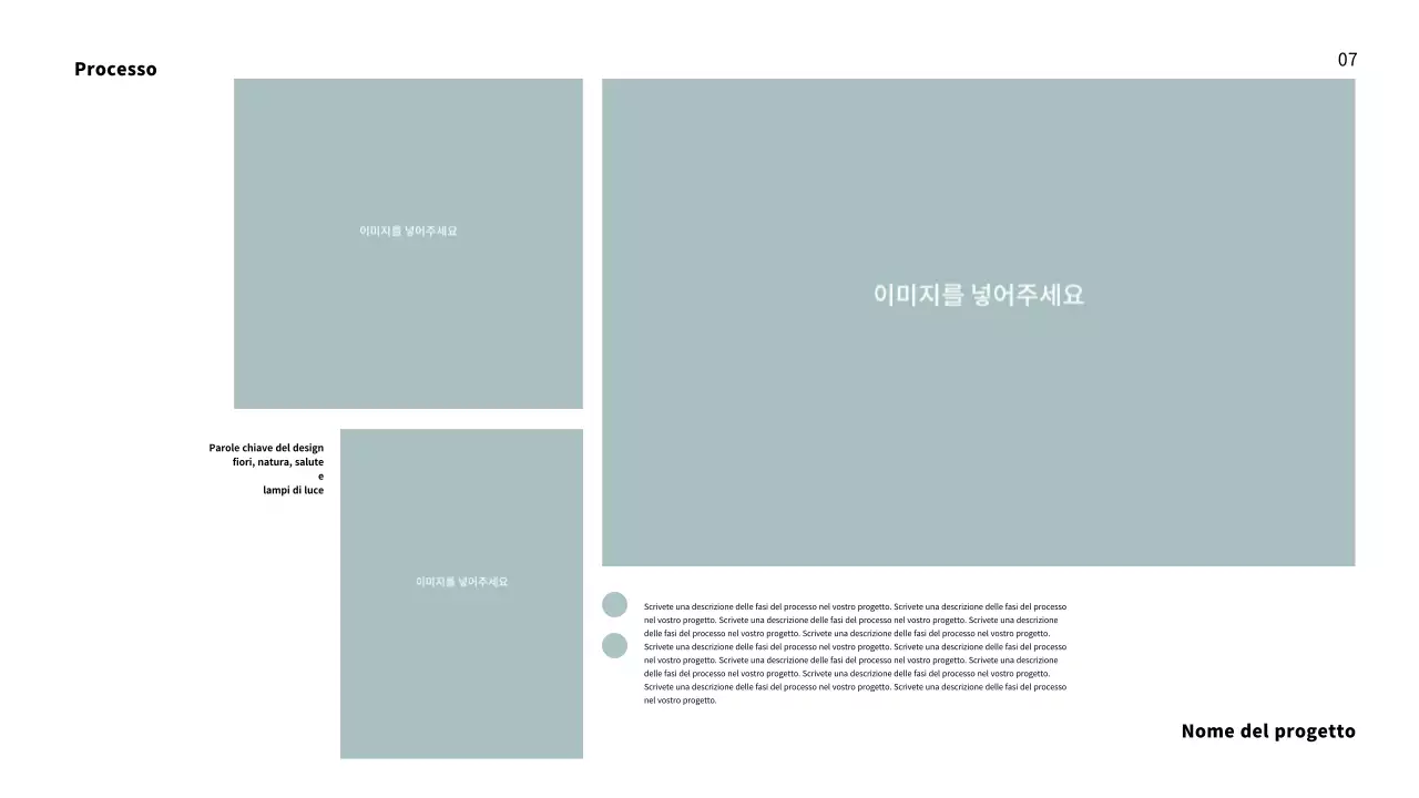 Portafoglio con un layout pulito