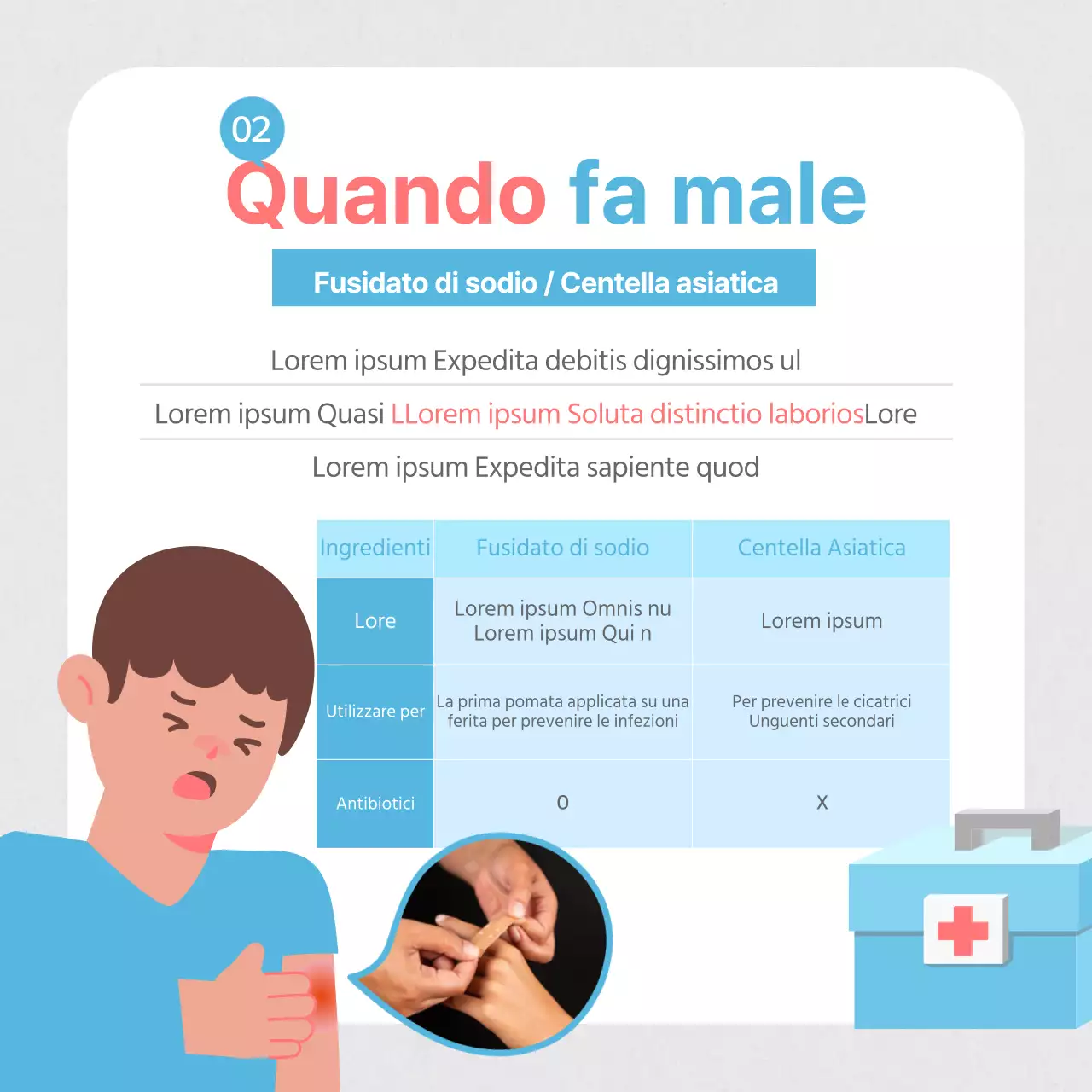 Cartella di pronto soccorso in azzurroNews Design