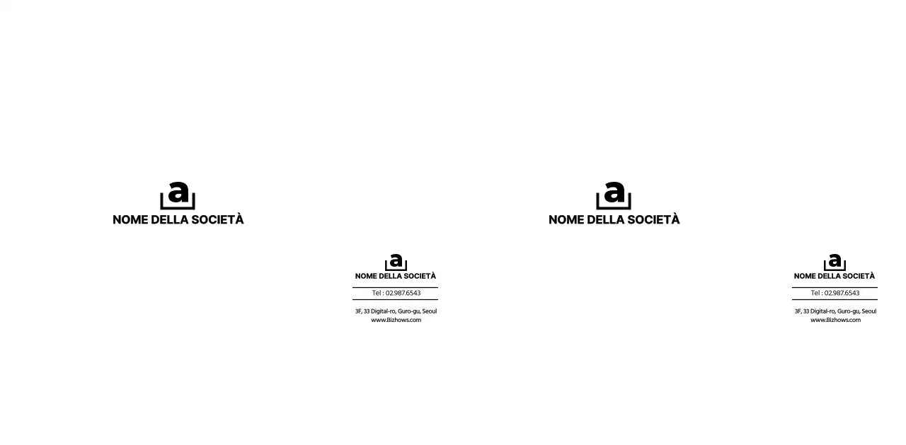 Annunci promozionali e informativi sotto forma di un logo aziendale pulito