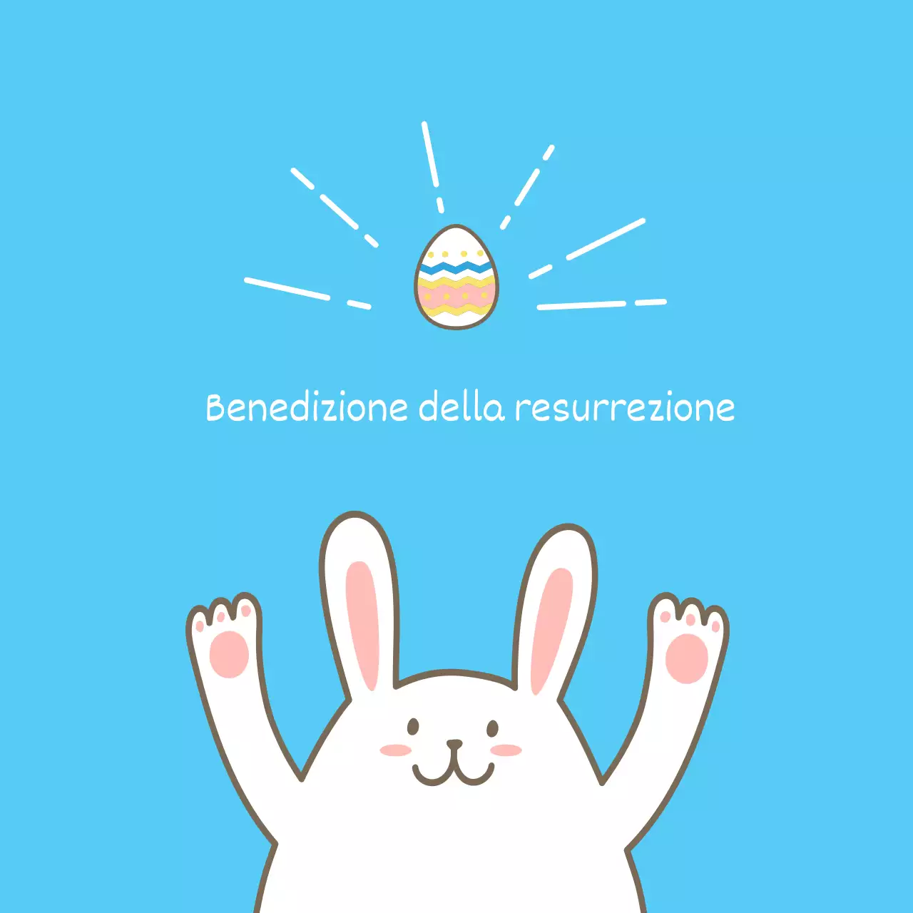 Adesivo per la chiesa di Pasqua in azzurro