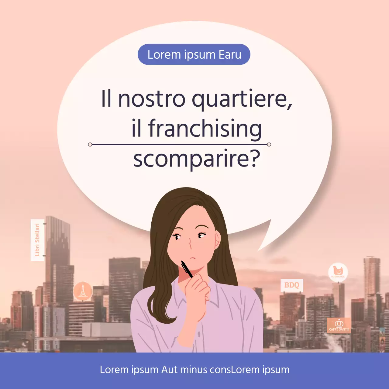 Il moderno diritto commerciale locale spiegato in rosa e blu