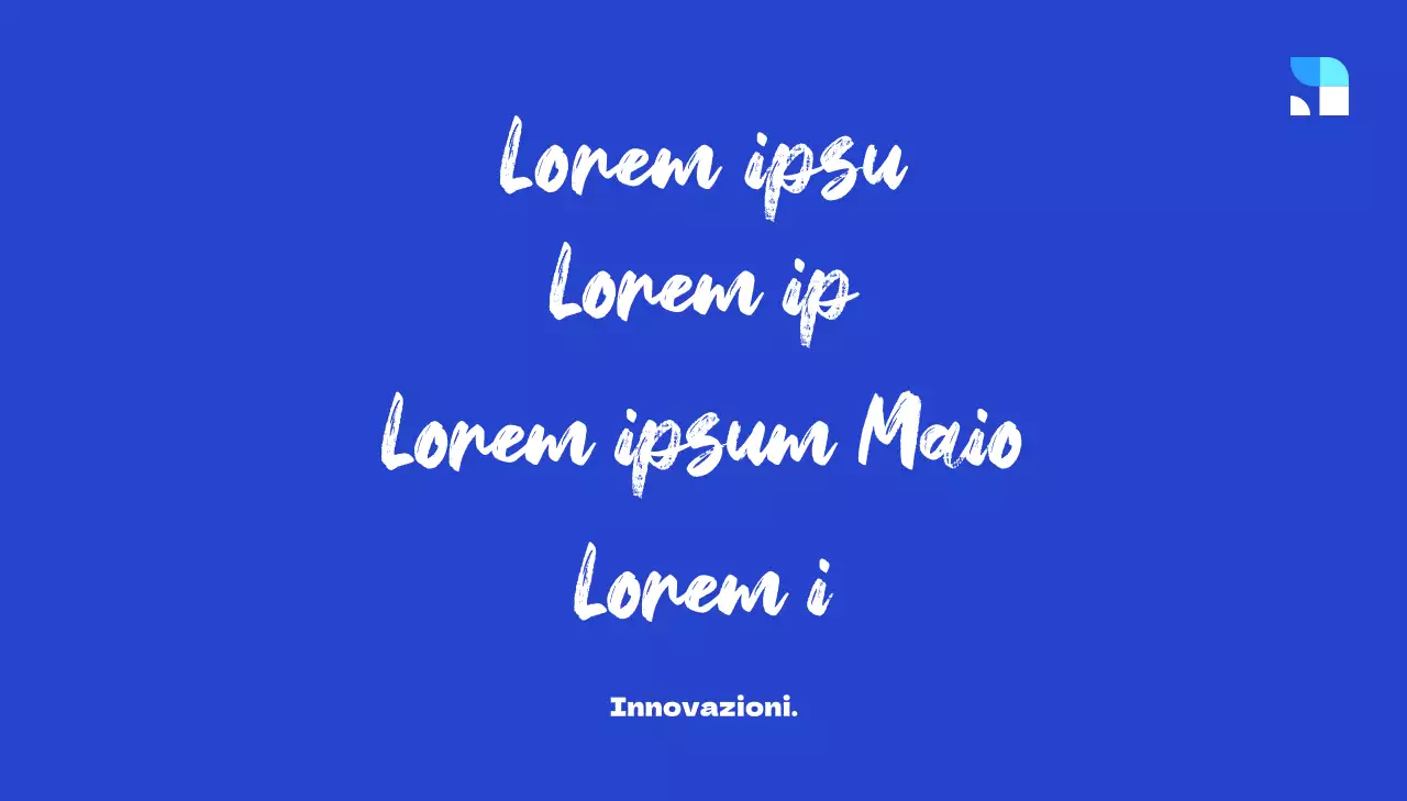 Design semplice con titoli di lavoro in corsivo evidenziati in blu