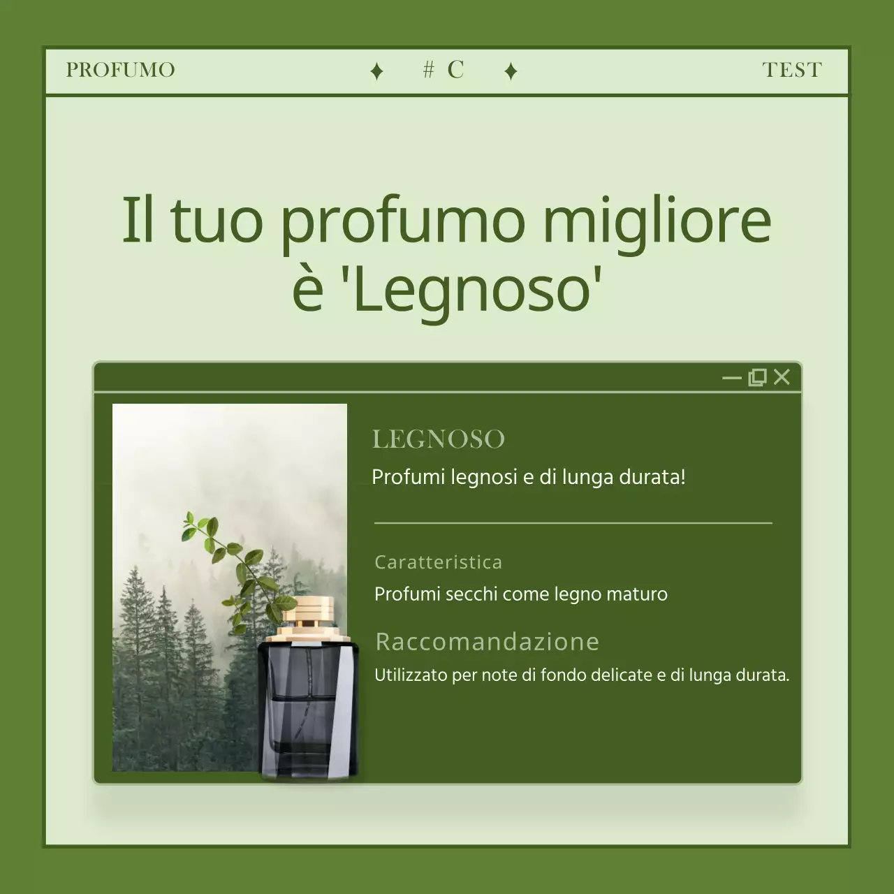 Semplice scheda di prova del profumo personalizzataNews design