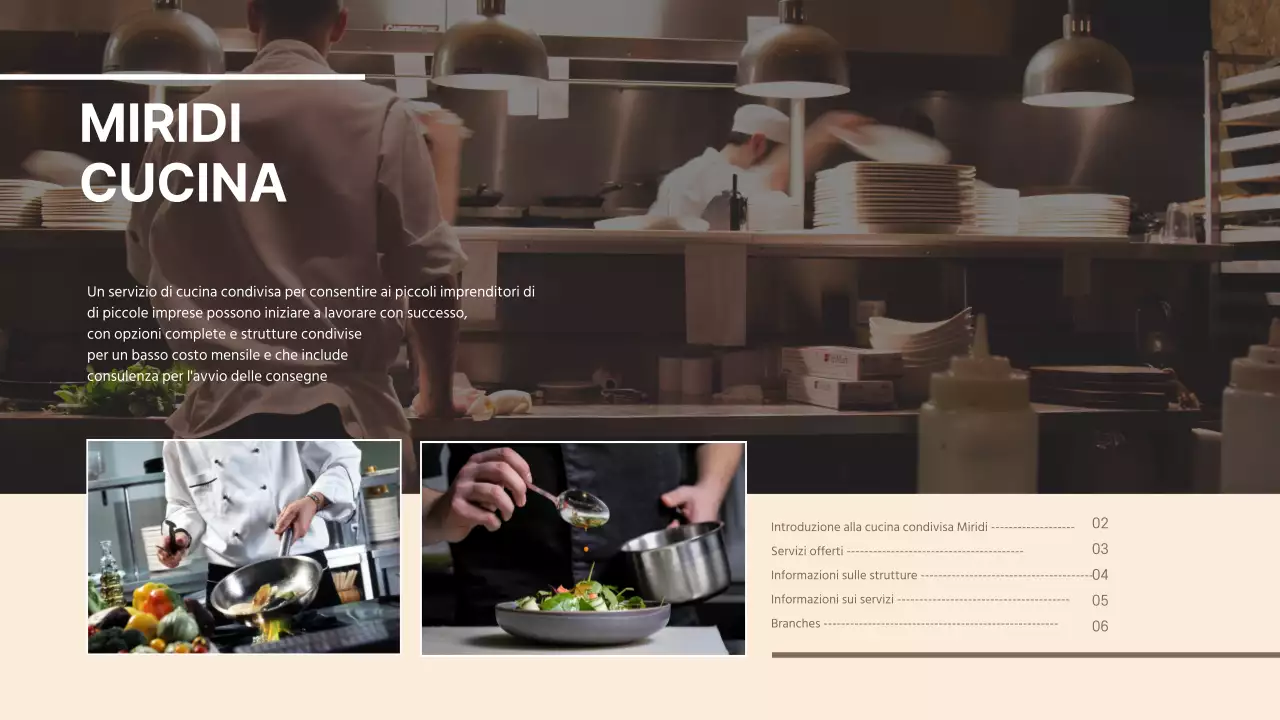 Cucina semplice marrone condivisa Proposta di ingresso Presentazione PPT