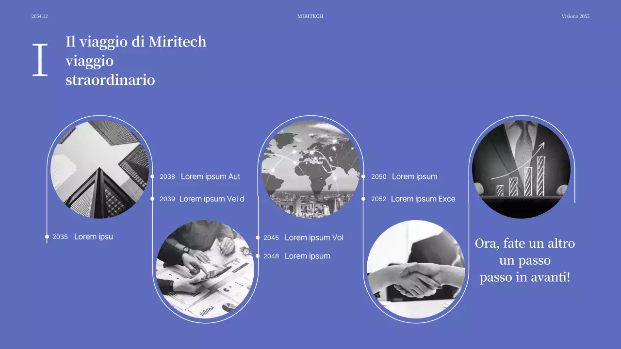 Semplice presentazione dell'evento in blu e grigio