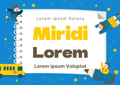 Blu Giallo Personaggio Illustrazione Arte Promozione Scuola