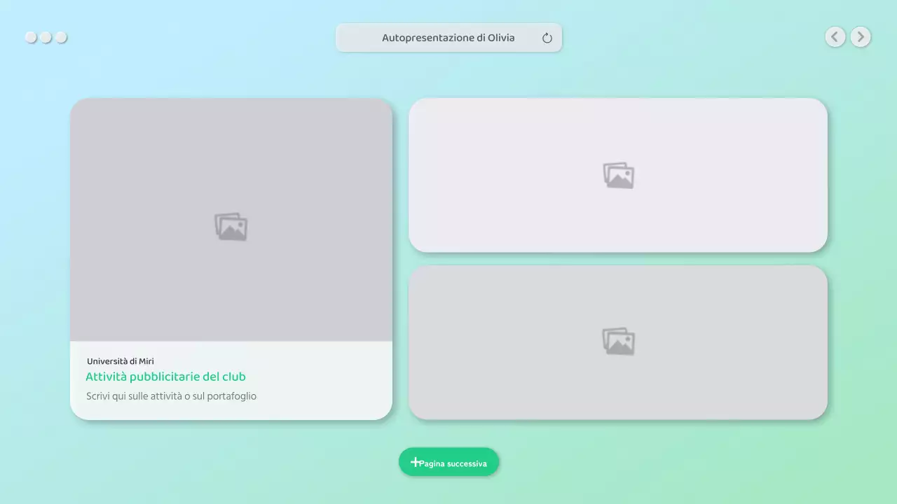 Un bio pulito con un concetto di interfaccia grafica verde