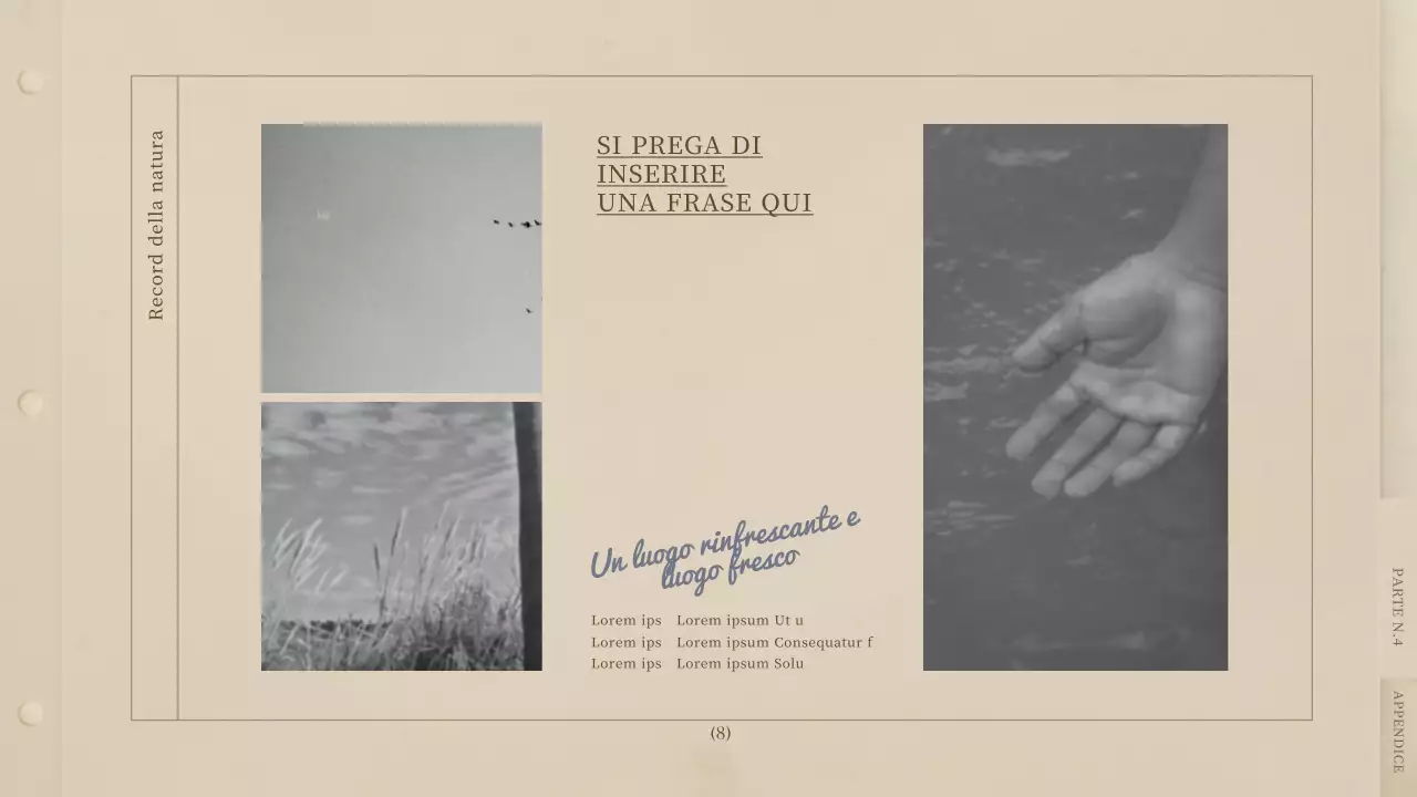 Un fotolibro beige di ispirazione vintage.