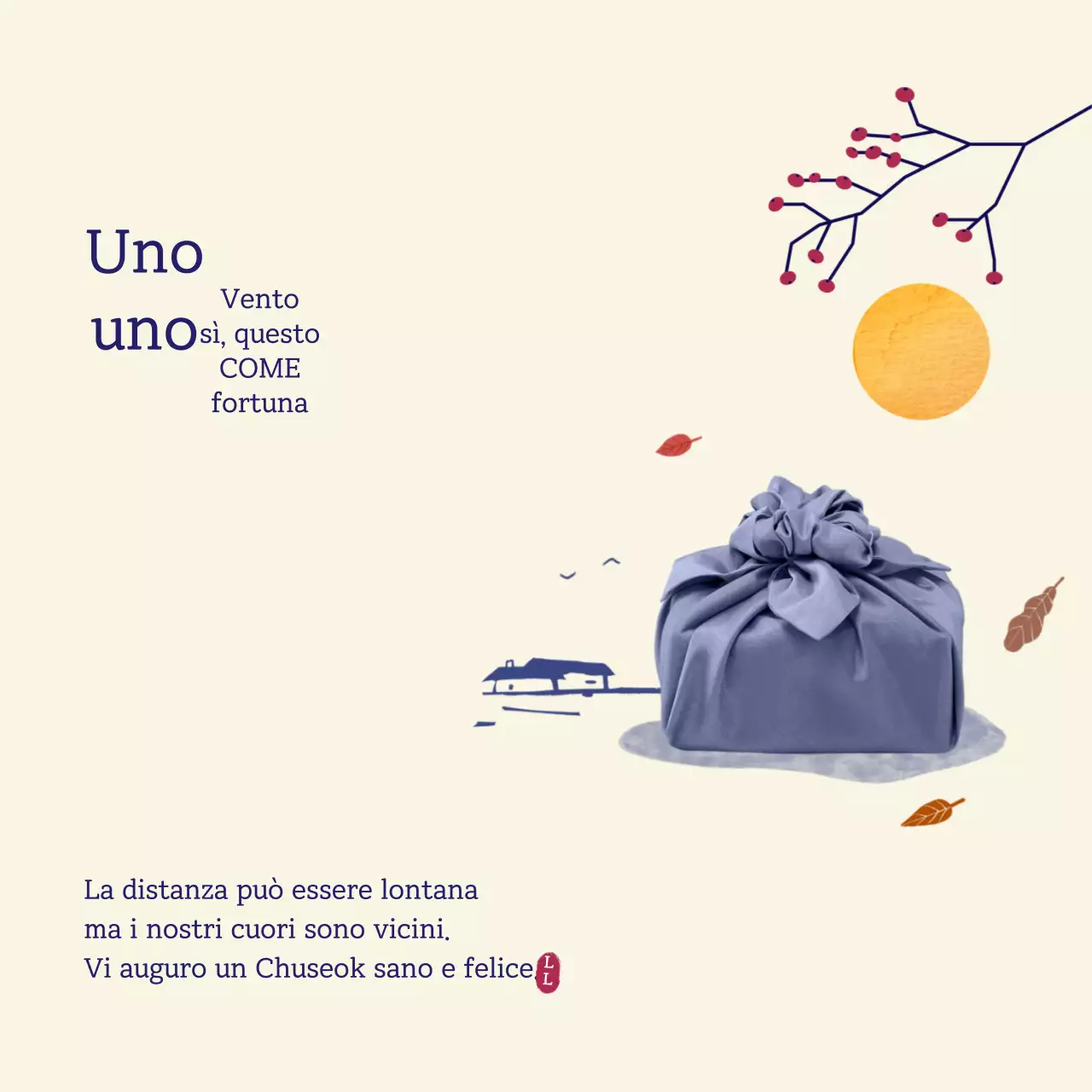 Ricco set di regali per la festa di metà autunno Illustrazione di auguri Chuseok