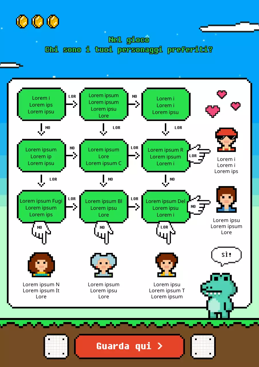 Mettete alla prova il vostro gusto per i simpatici personaggi con un'atmosfera da gioco retrò in pixel