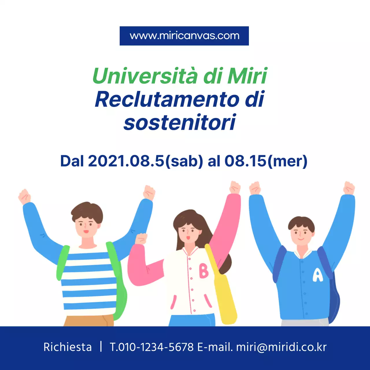 Gli annunci di lavoro promuovono gli studenti universitari sostenitori