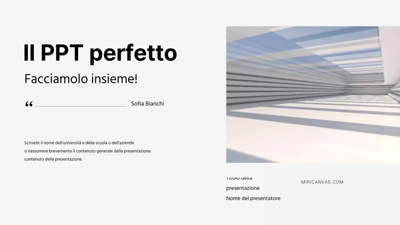 Presentazioni pulite