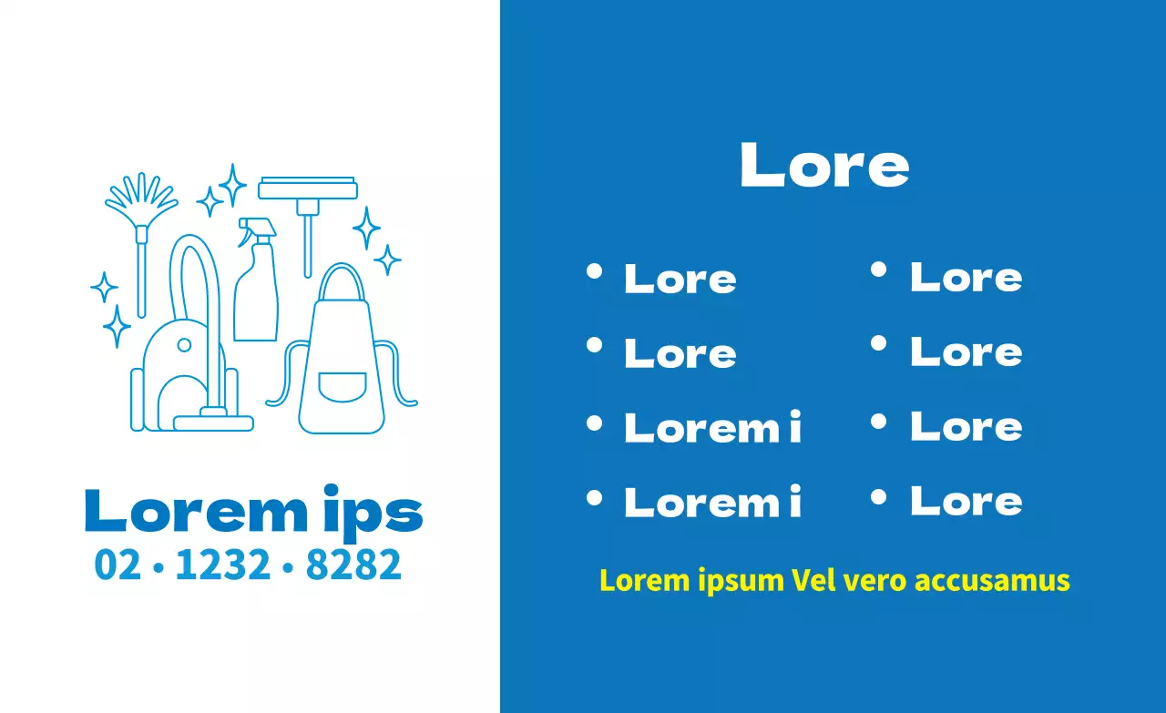 Illustrazione viola per promuovere un servizio di pulizie domestiche in ordine