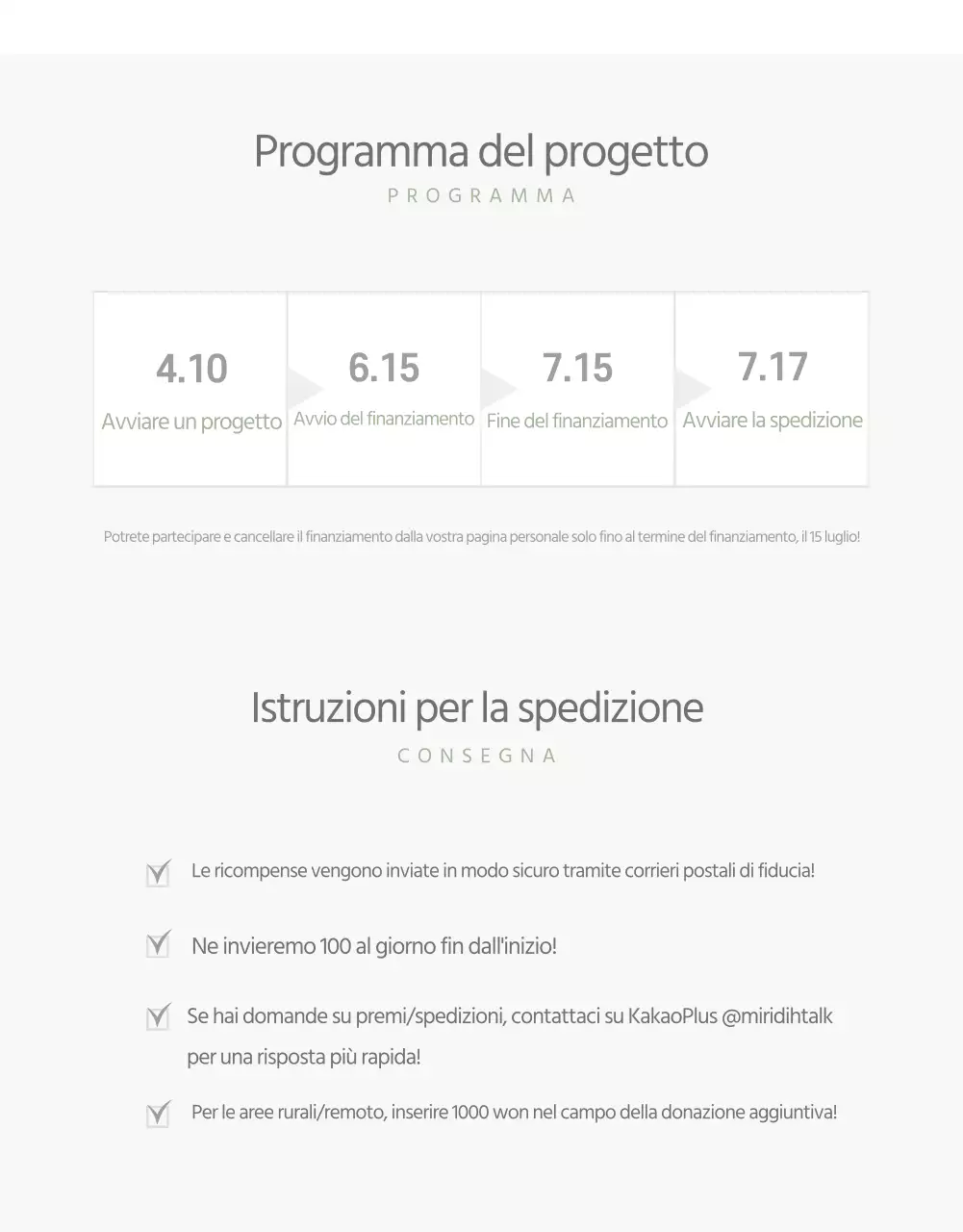 Pagina di dettaglio del prodotto corpo