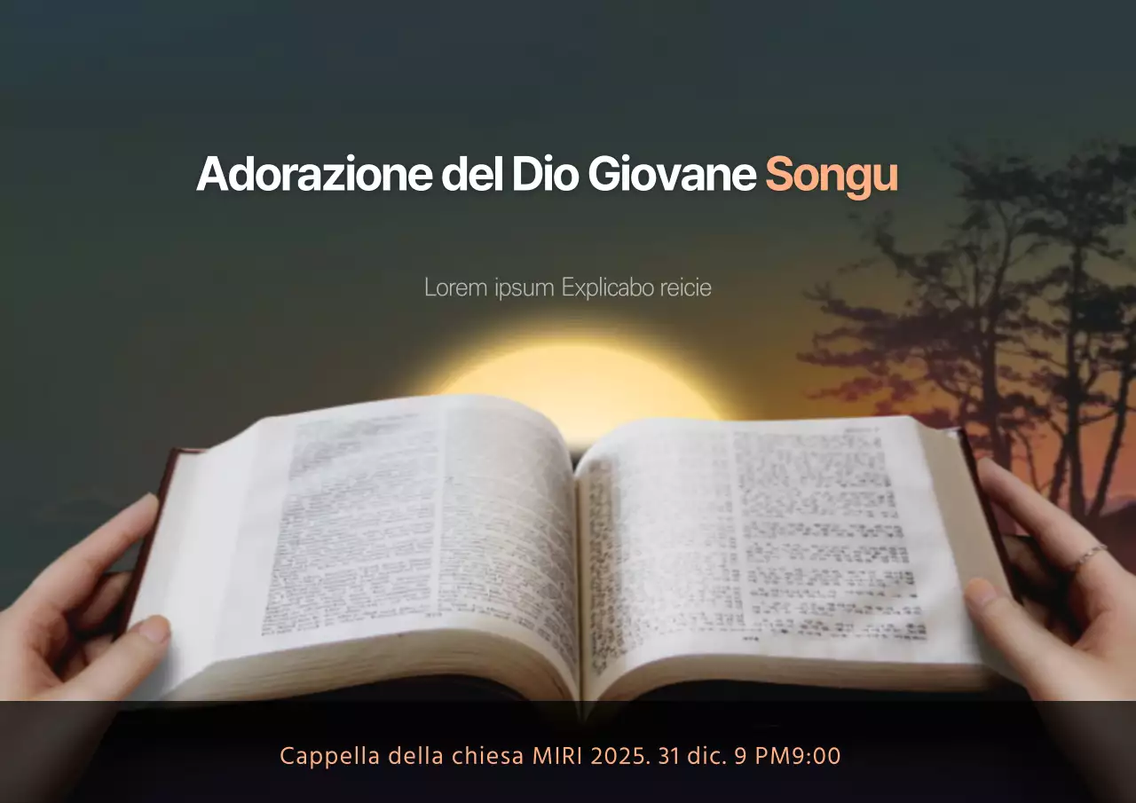 L'evento di Capodanno sullo sfondo della Bibbia del culto del giovane Dio di Songgu