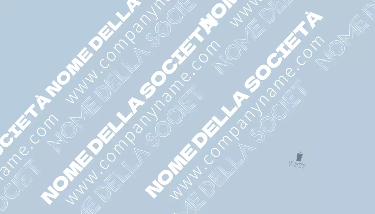 Testo blu del marchio