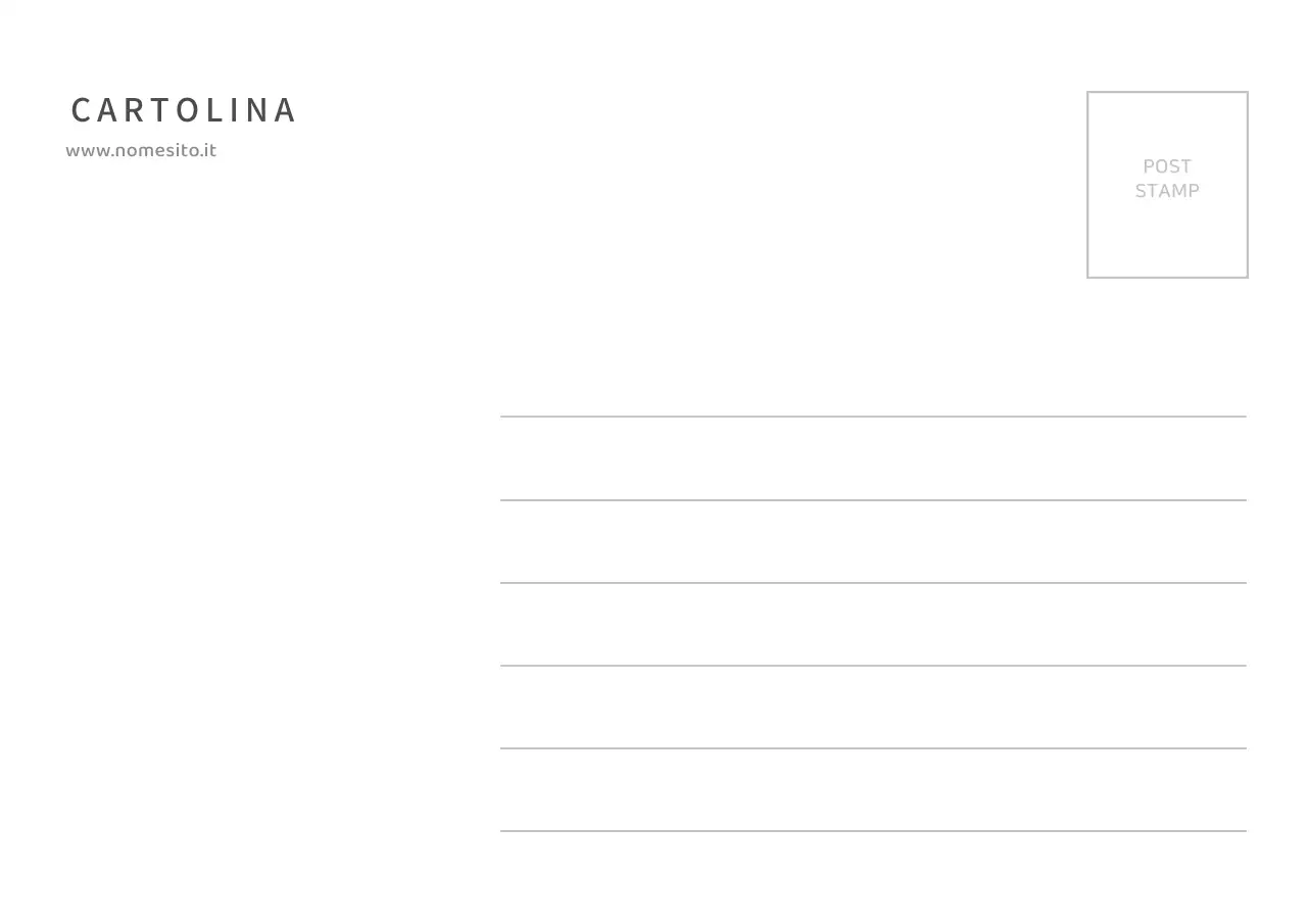 Cartolina semplice con foto