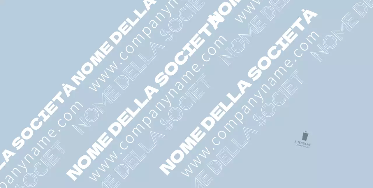 Testo blu del marchio