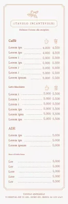 Banner del menu del caffè moderno