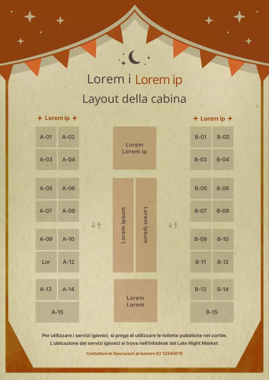 Ghirlanda marrone e semplice Guida al mercato notturno di notte