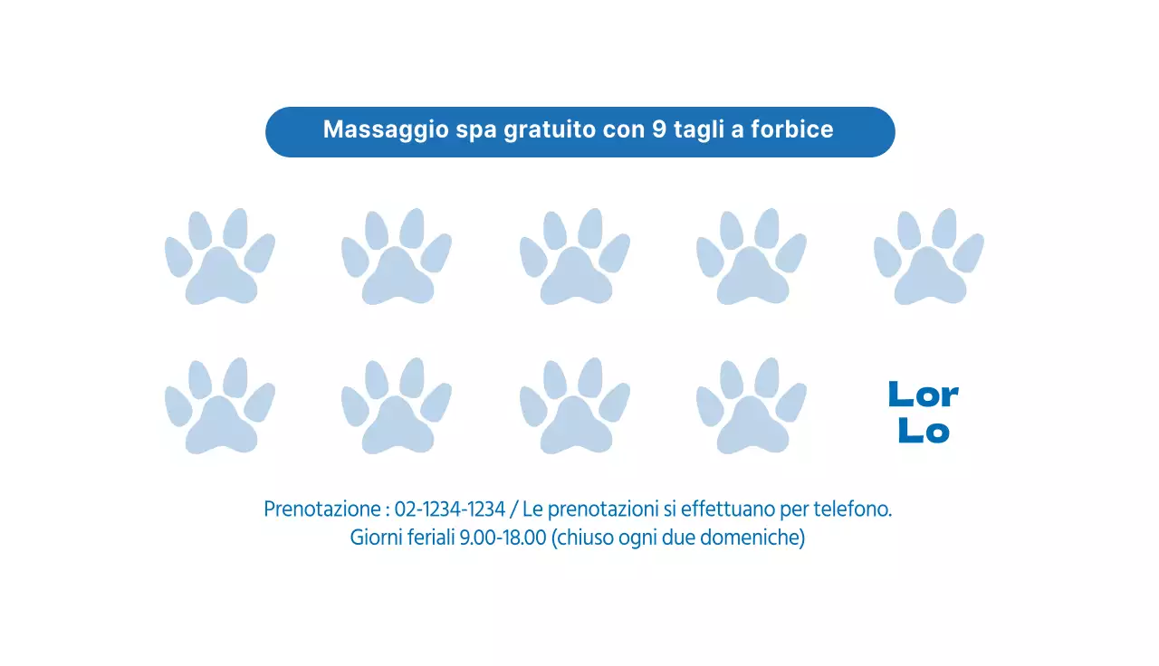 Blu illustrato carino dongdong pet care coupon