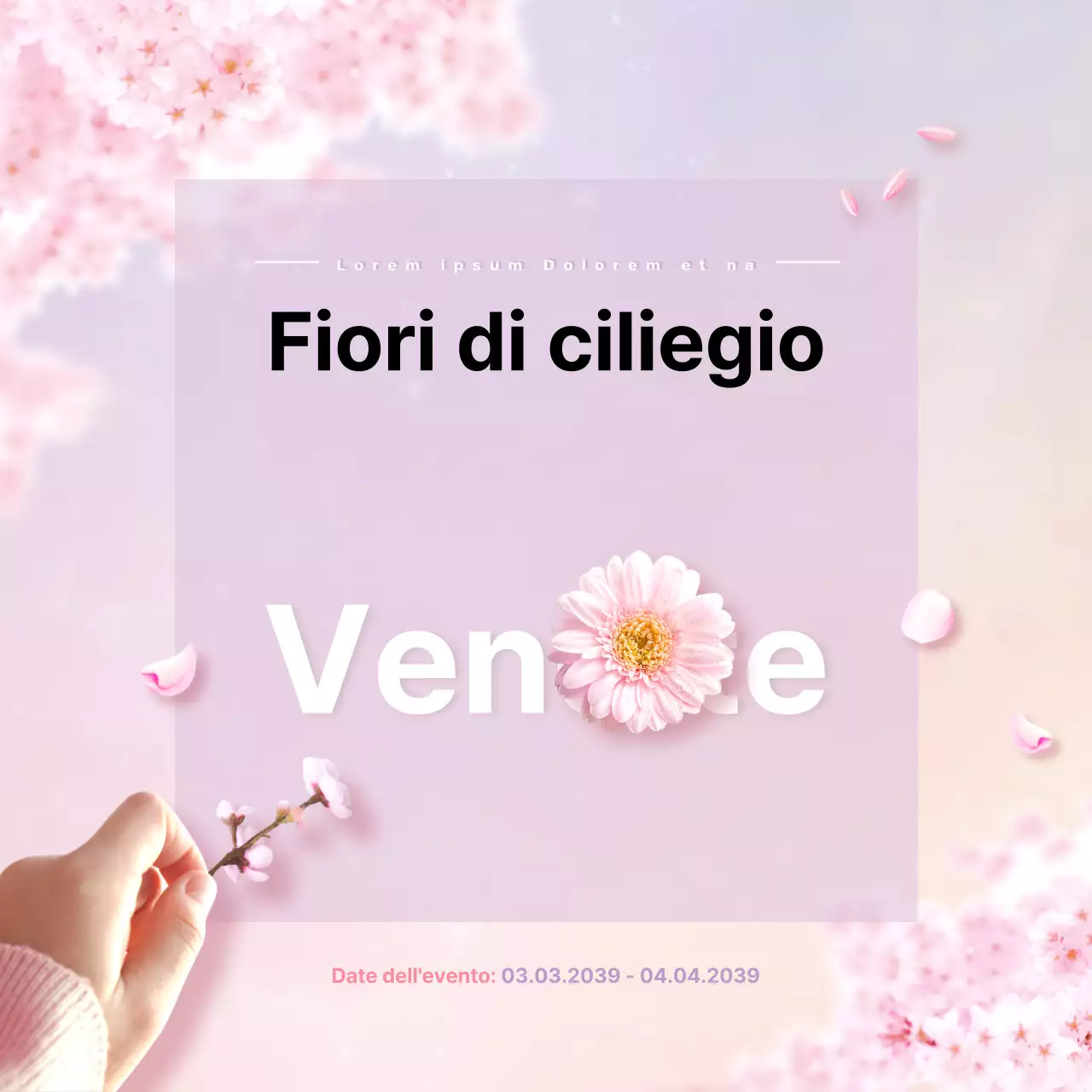 Vendita di ciliegi in fiore