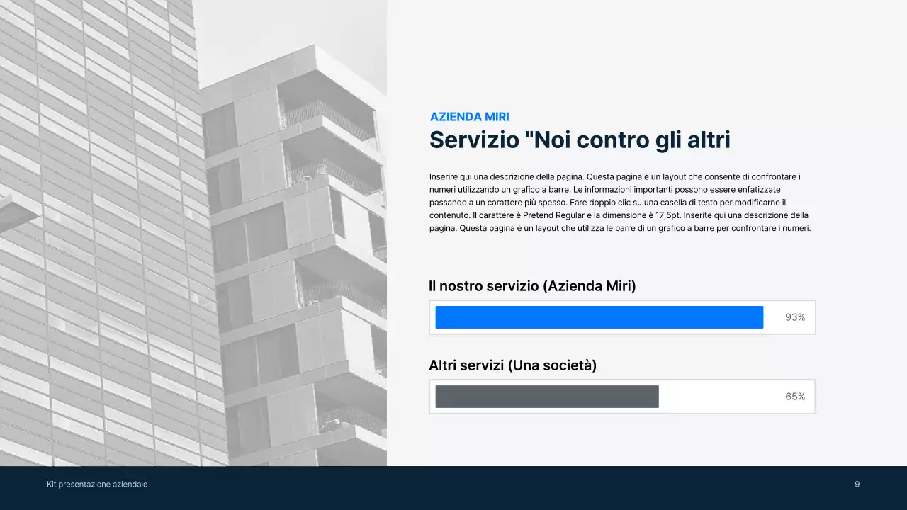 Materiali aziendali semplici in blu e grigio