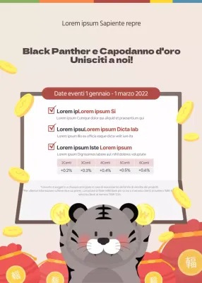 Evento di risparmio dell'Anno della Tigre color albicocca