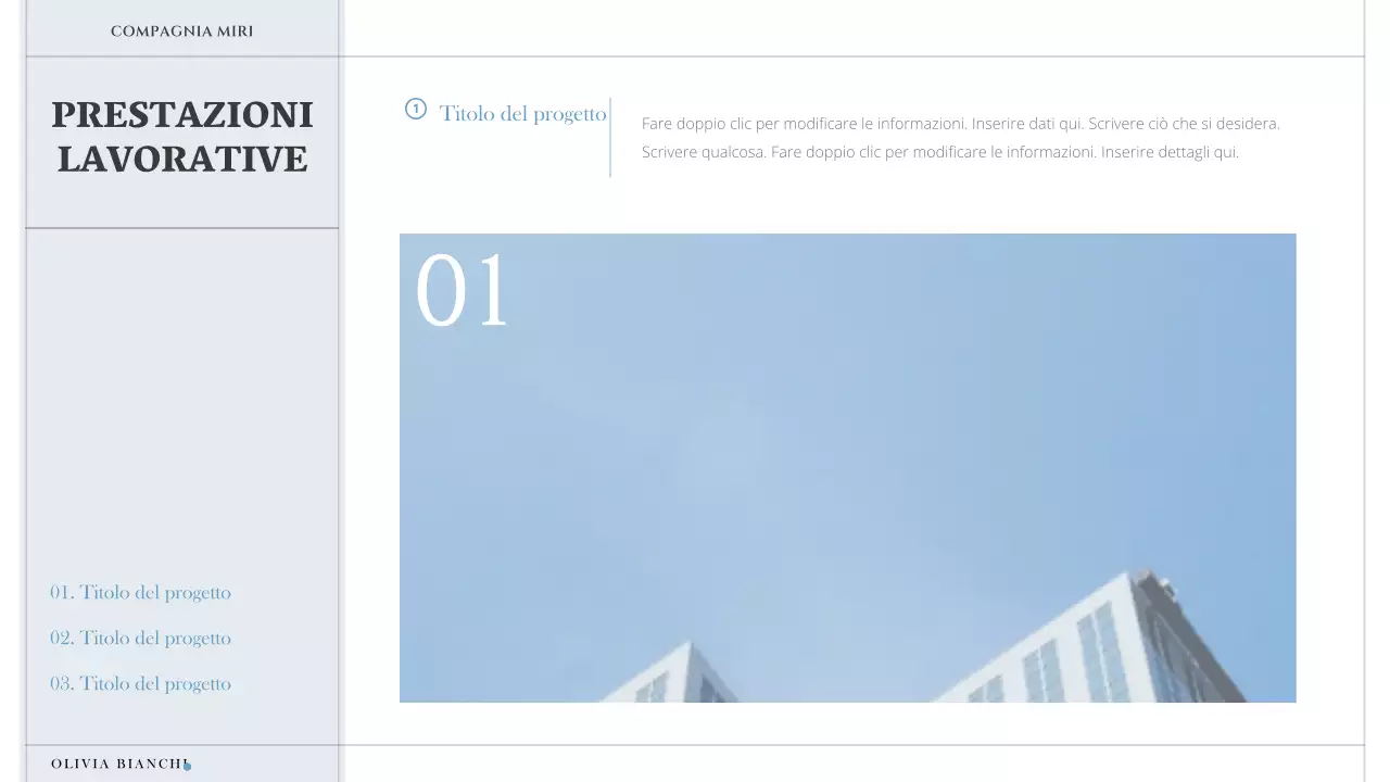 Una lettera di presentazione semplice e minimalista in bianco