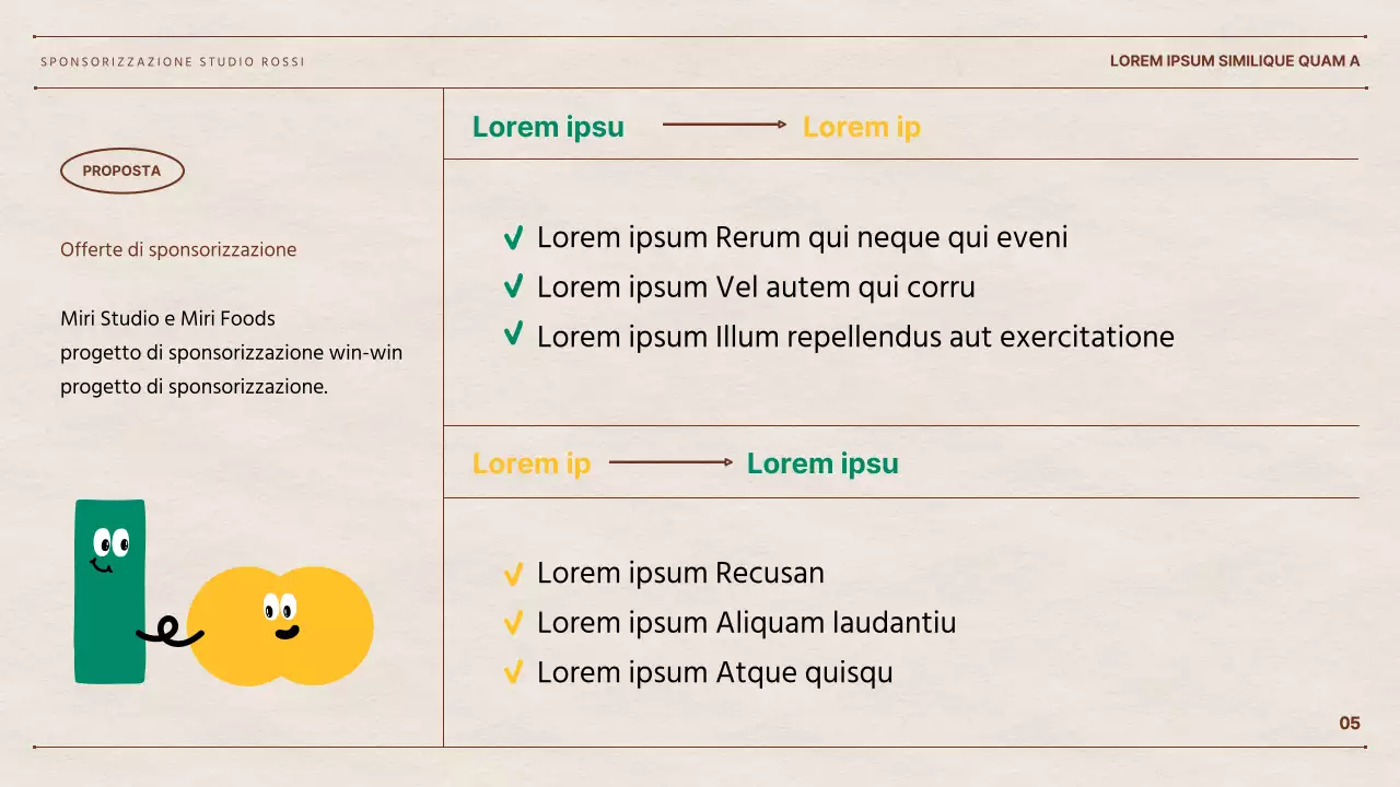 La proposta del talento web Hyun Chan con uno sfondo di carta e forme geometriche colorate