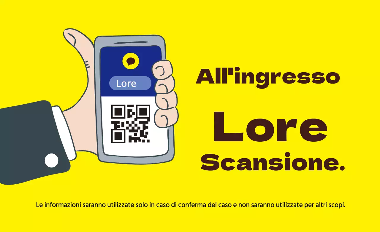 Etichette illustrate gialle per la registrazione del coronavirus