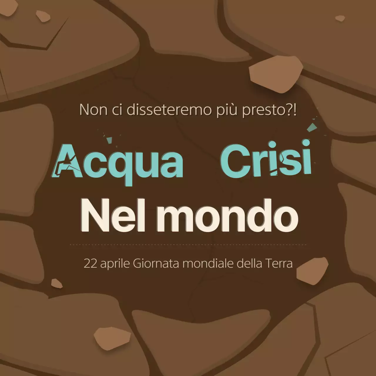 Siccità e conservazione dell'acqua nel concetto di terra screpolata marrone