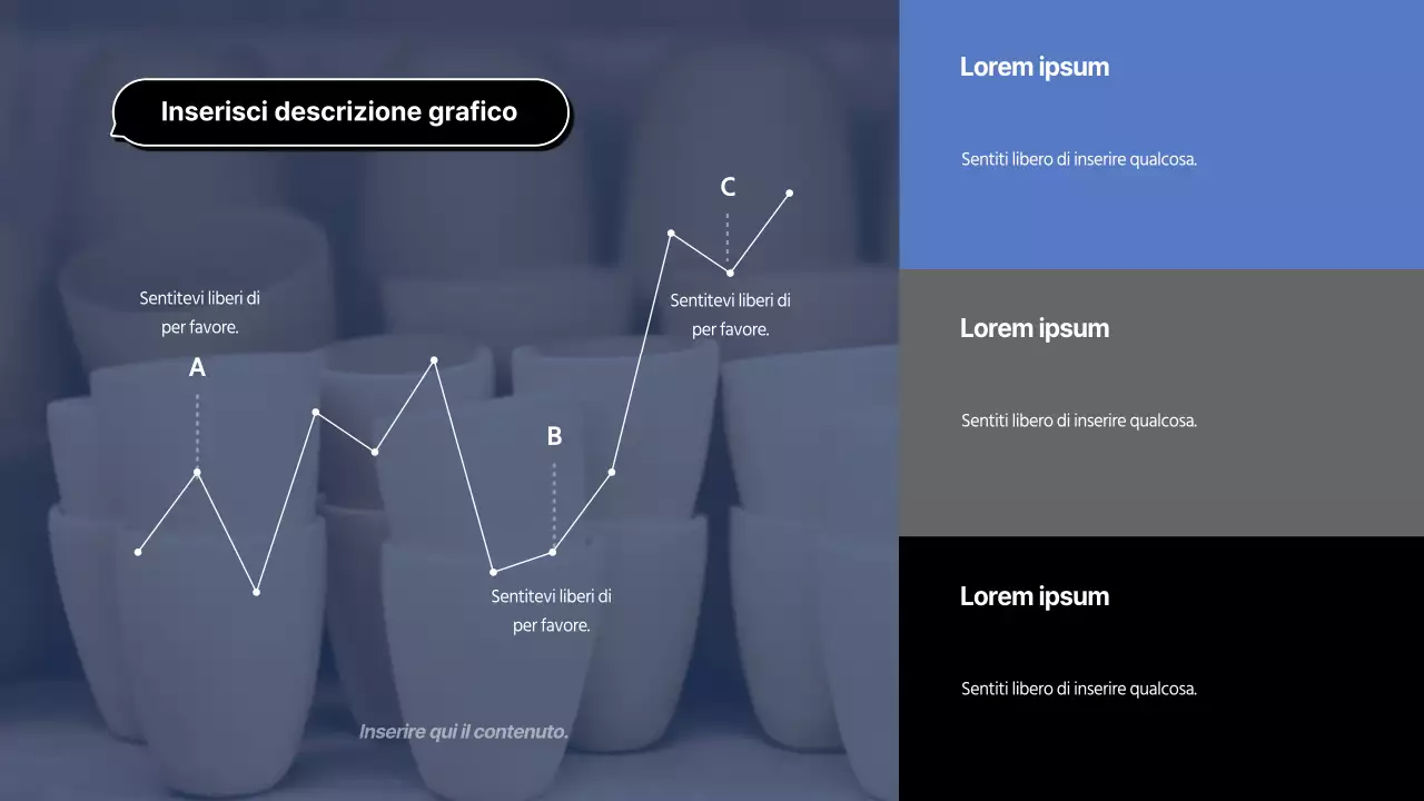 Un semplice grafico in blu e grigio