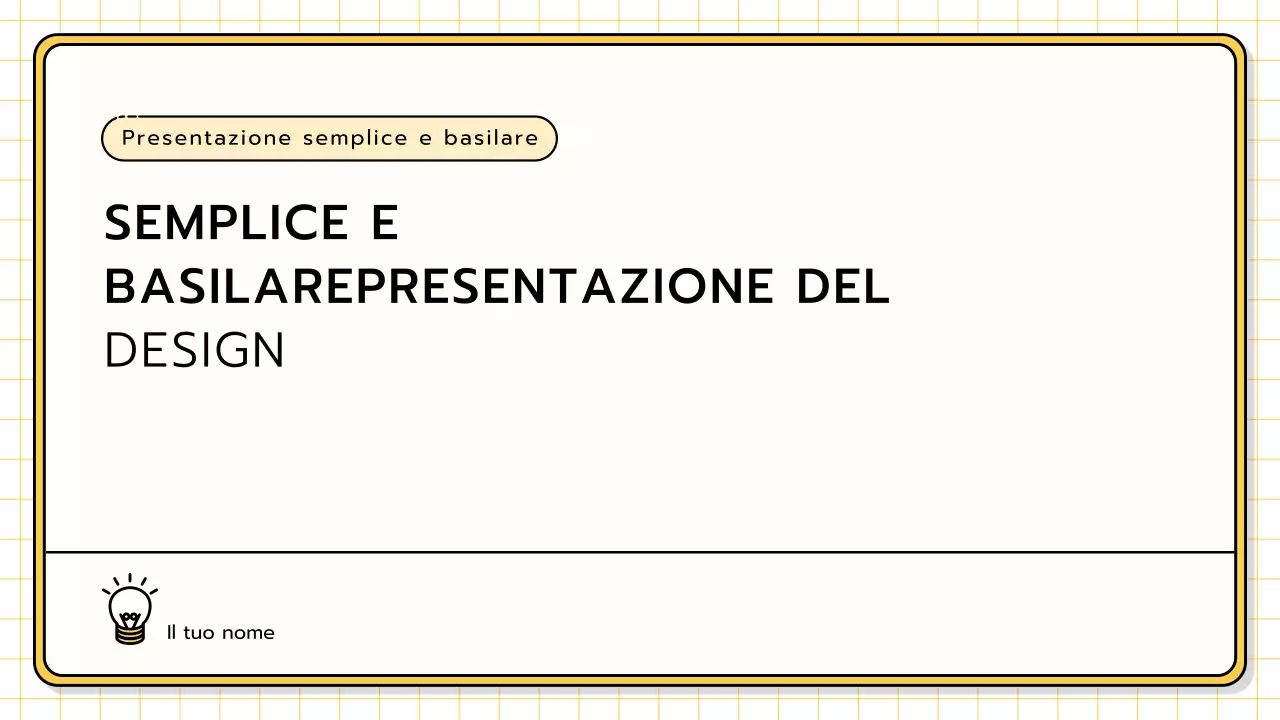 Un kit di presentazione di base nei colori giallo, verde lime e blu.