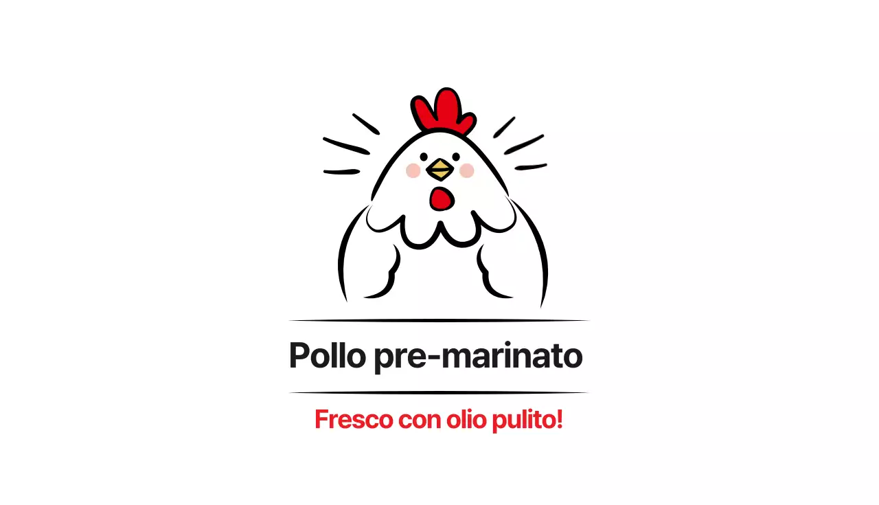 Biglietto da visita illustrato rosso nero per il pollo
