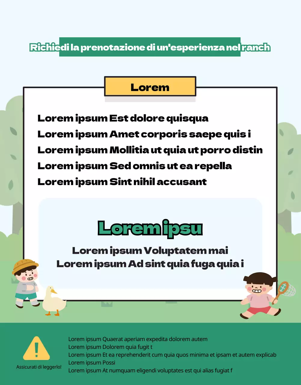 Presentazione dell'esperienza del ranch illustrato