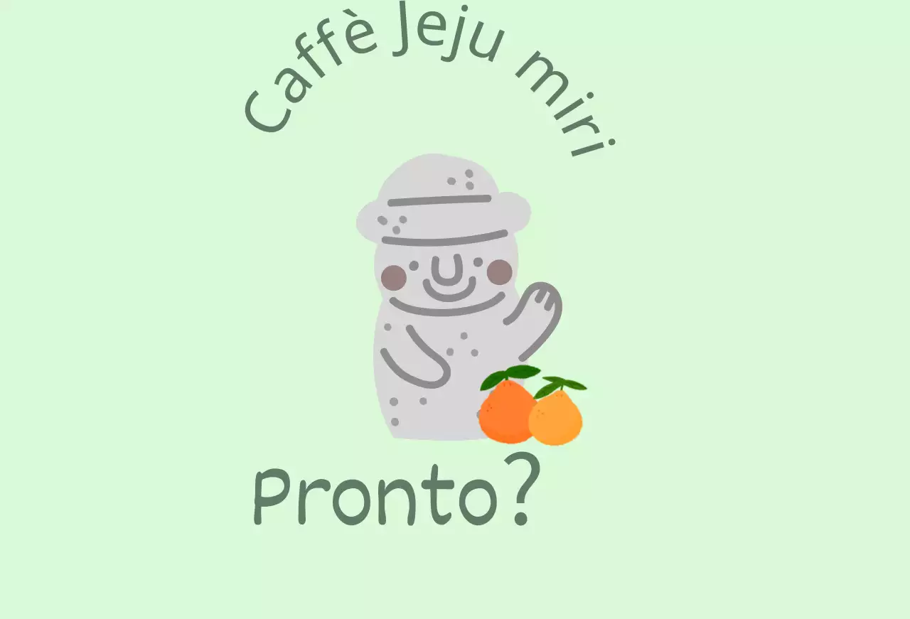 Jeju Cafe Balt, un grazioso caffè color menta che offre mandarini e dolharbang dell'isola di Jeju