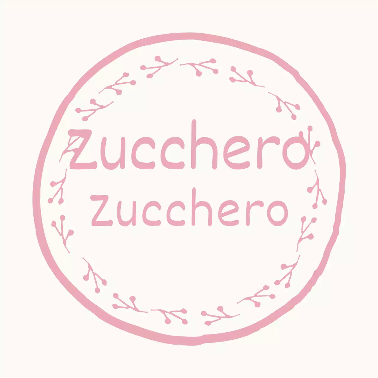 Adesivo per etichetta rosa disegnato a mano e scritto a mano