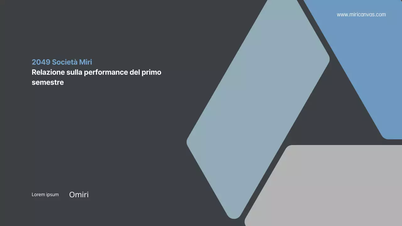 Annunci di risultati aziendali H1 in grigio e blu