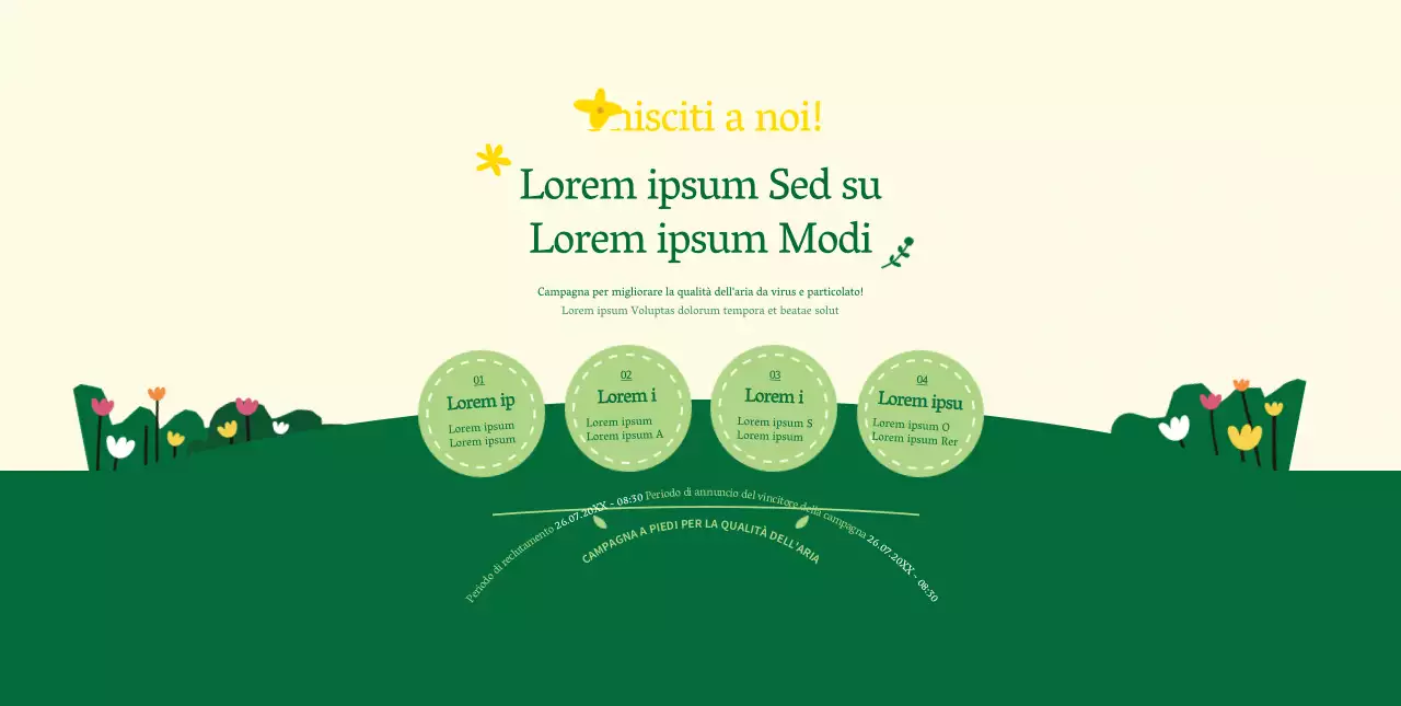A proposito della campagna verde e gialla sullo stile pulito per andare al lavoro a piedi