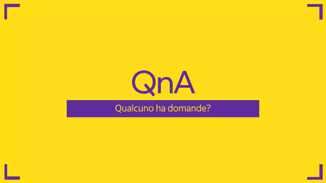 Una presentazione forte e pulita in giallo e viola