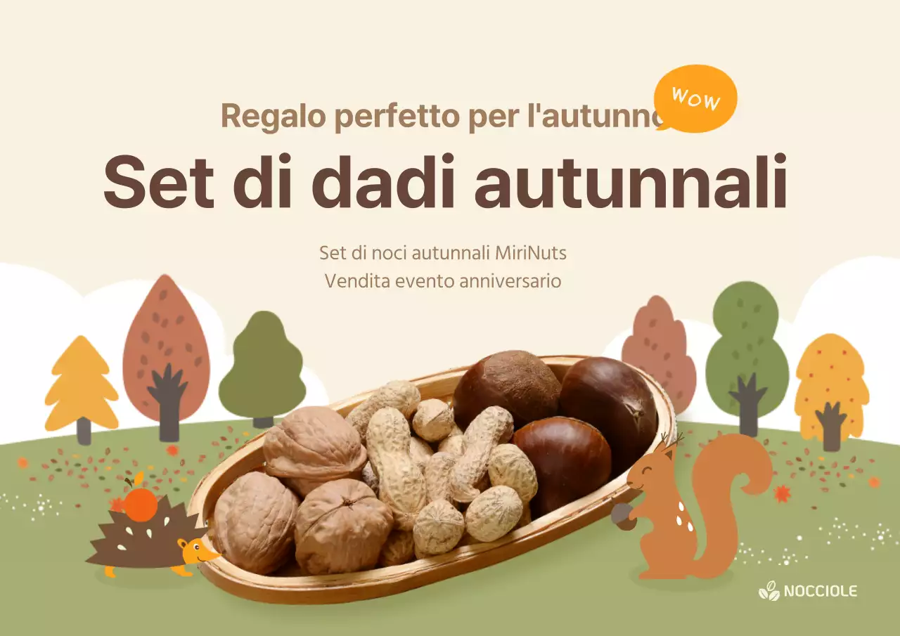 Poster orizzontale con calde illustrazioni autunnali