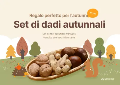 Poster orizzontale con calde illustrazioni autunnali